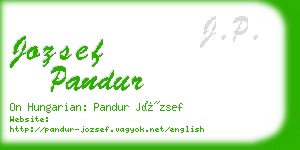 jozsef pandur business card